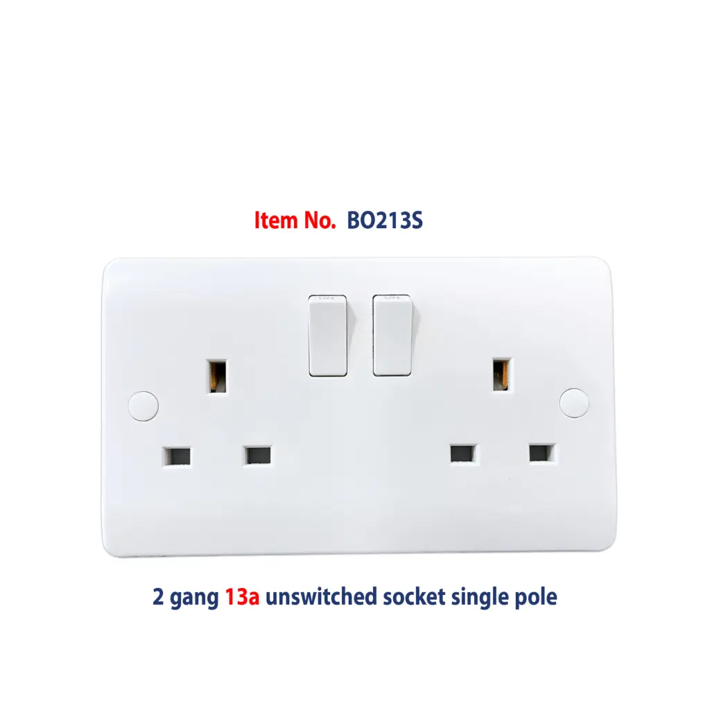 Brightex,2 gang 13a switched socket single pole