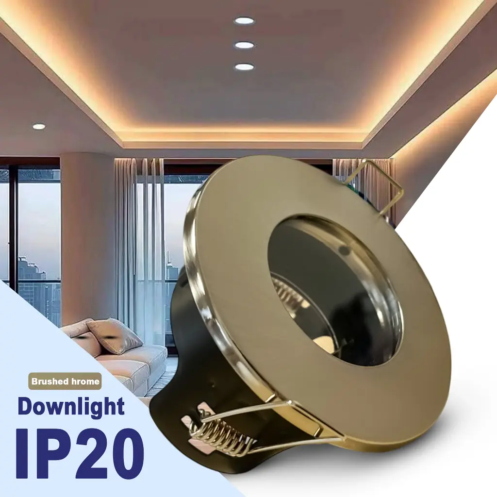BRIGHTEX GU10 Holder downlight IP20 Brushed chrome