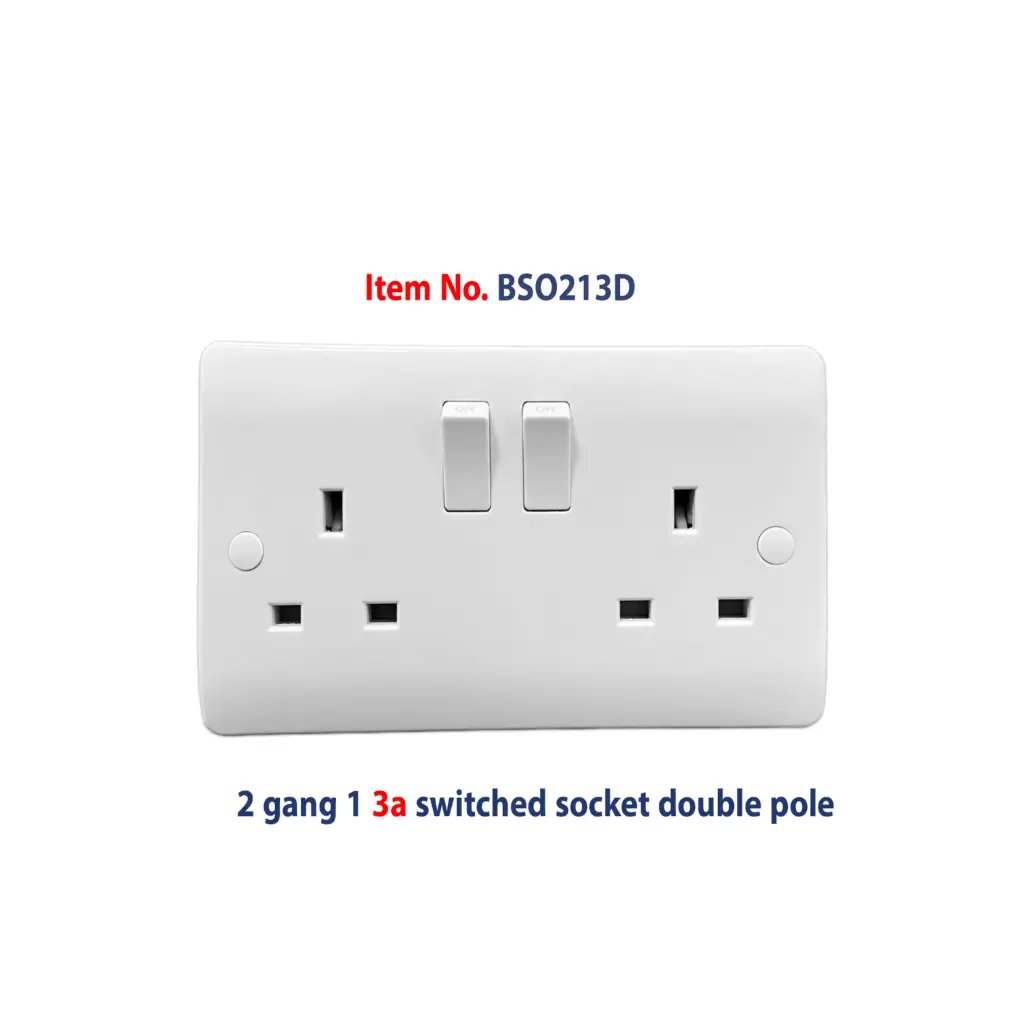 EXV410, 13A 2 Gang Switched Socket - Double  Pole 