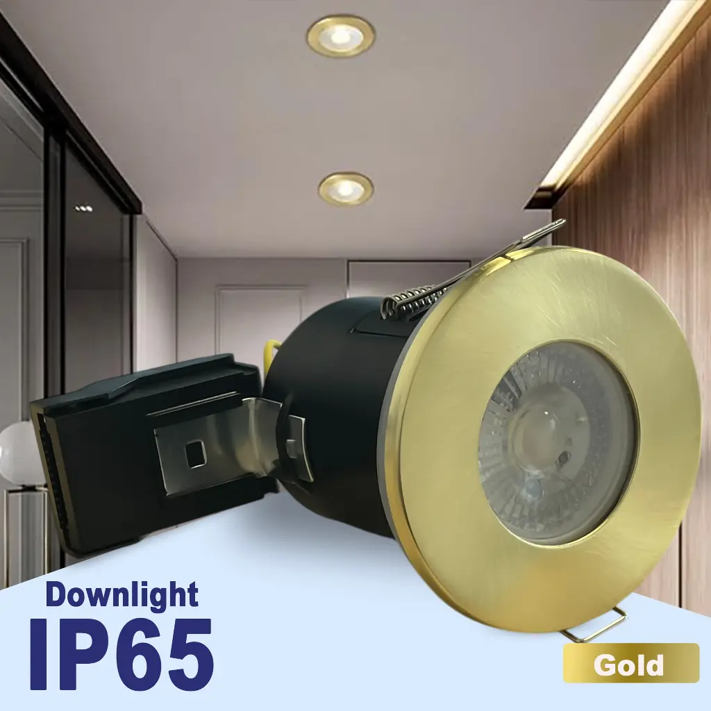 BRIGHTEX GU10 Holder downlight IP65 - Brushed Gold