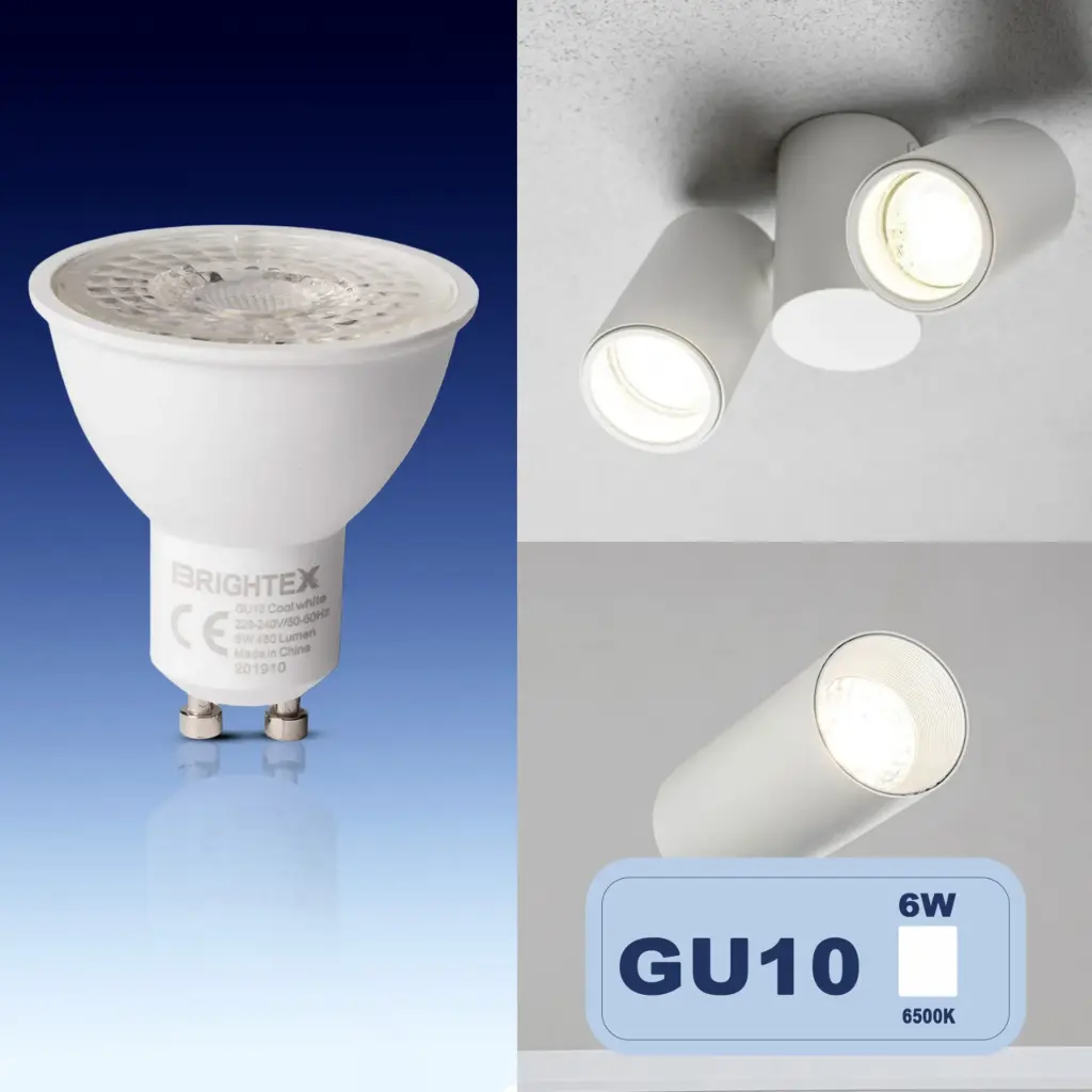 BRIGHTEX LED BULB GU10 6W 6500K - DIMMABLE 