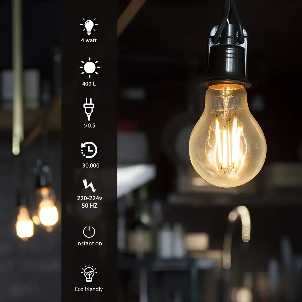 BRIGHTEX LED FILAMENT BULB A60 - E27 - 2700k  