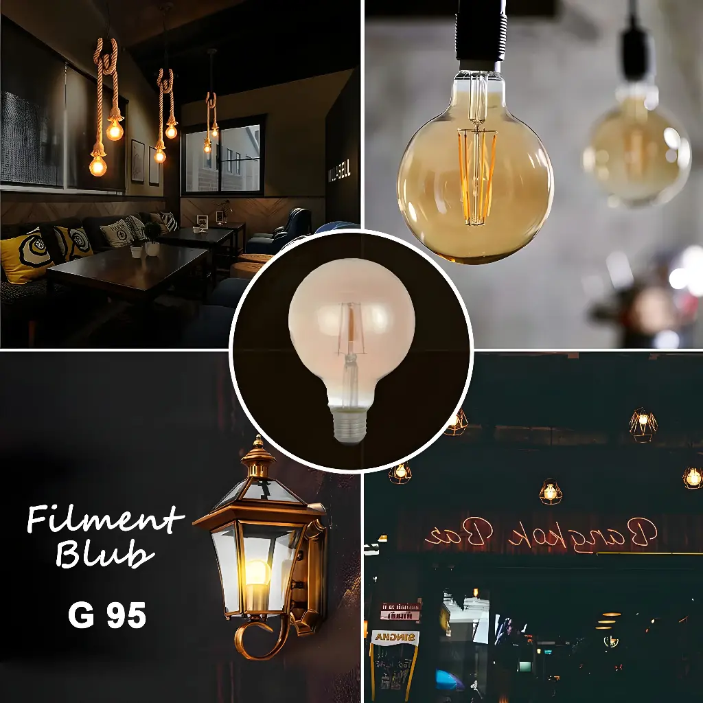 BRIGHTEX LED FILAMENT BULB G95 - E27 -2700k  