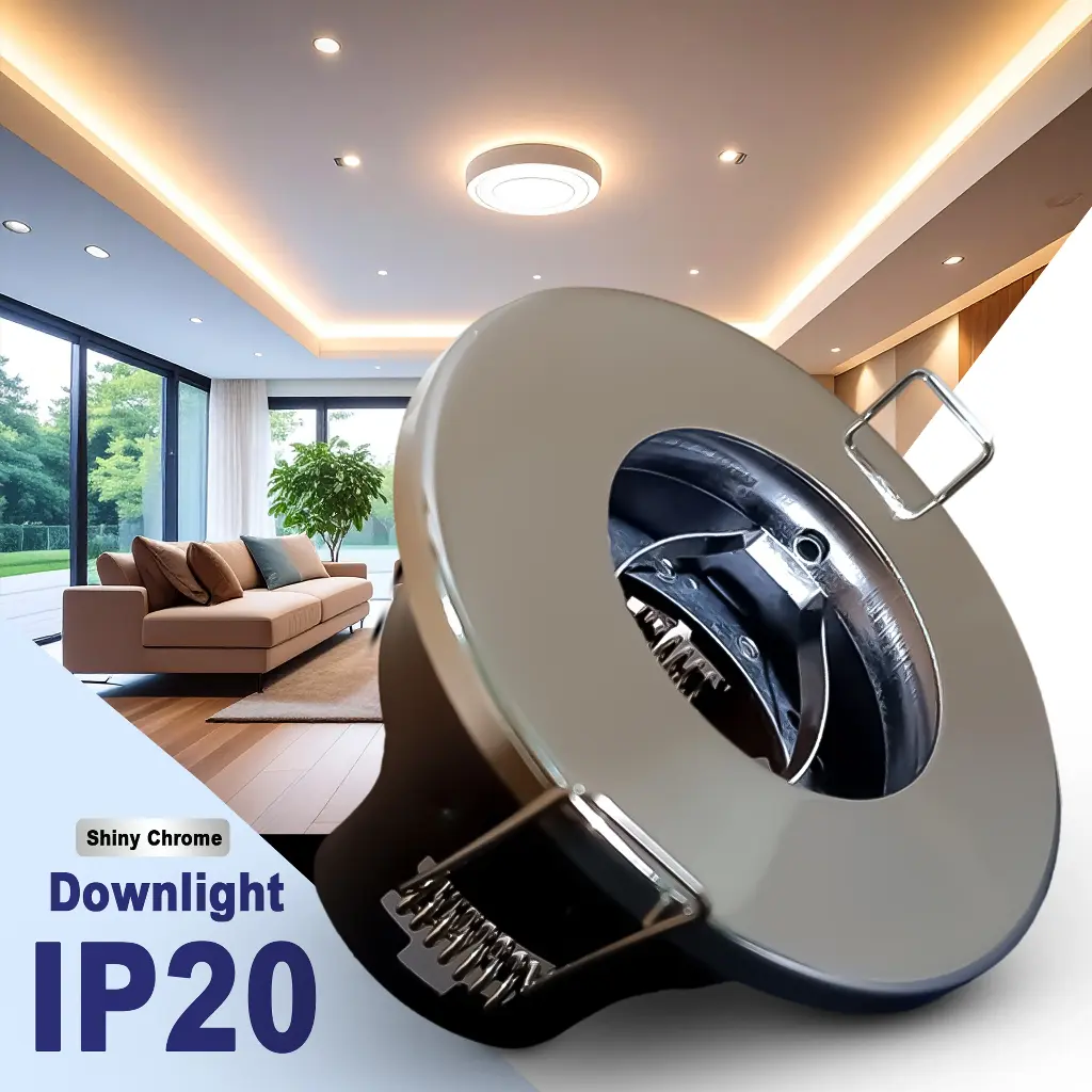 BRIGHTEX GU10 Holder downlight IP20 Shiny chrome 