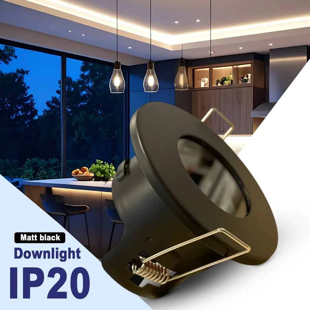 BRIGHTEX GU10 Holder downlight IP20 Dark Chrome 