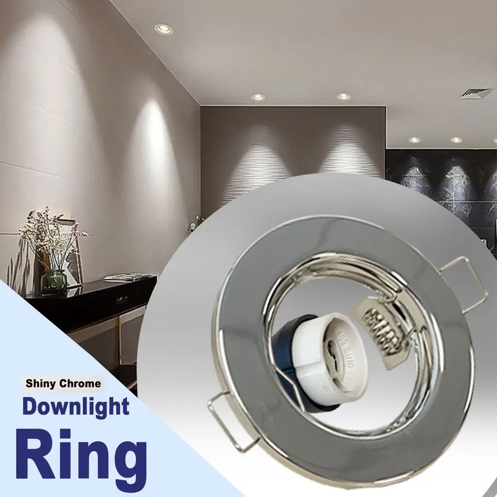 BRIGHTEX GU10 Holder downlight IP20-Ring Shiny chrome 