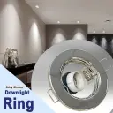 BRIGHTEX GU10 Holder downlight IP20-Ring Shiny chrome 