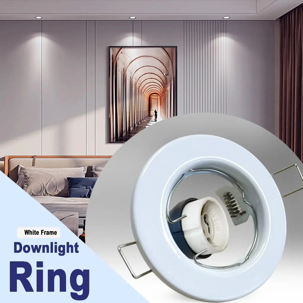 BRIGHTEX GU10 Holder downlight IP20-Ring White frame 