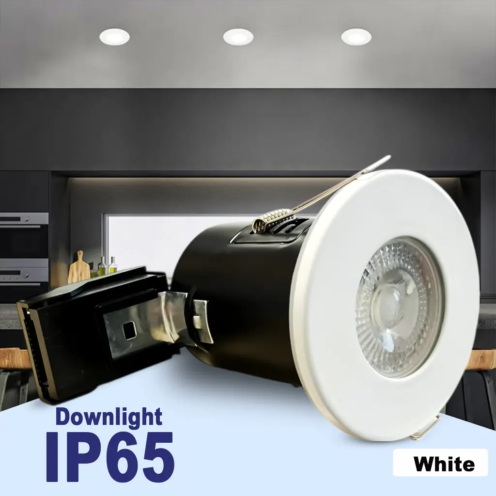 BRIGHTEX GU10 Holder downlight IP65 White frame 