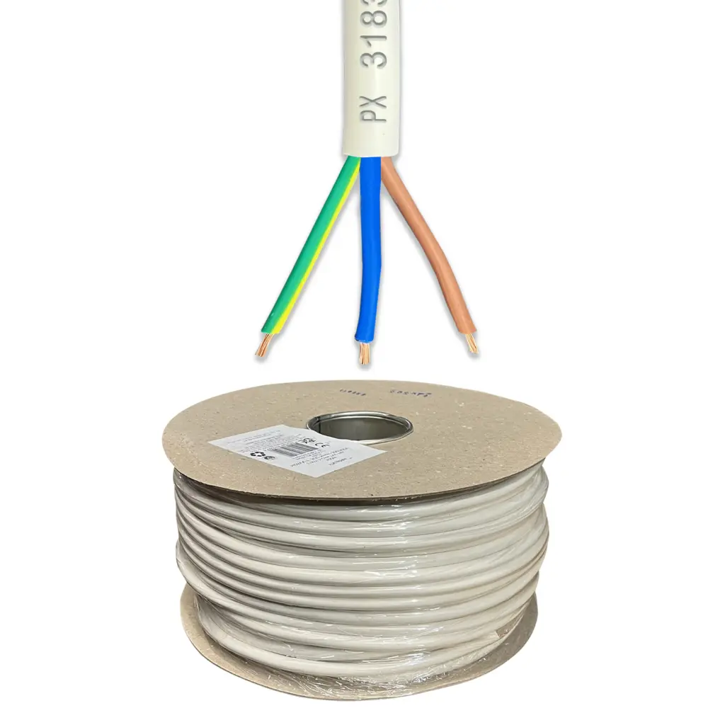 H05VV-F 3183Y PVC FLEX 3 x 0.75mm WHITE 100m