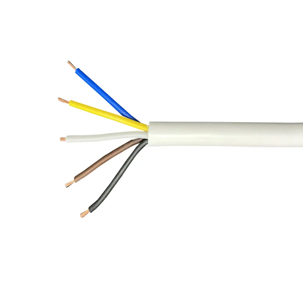 H05VV-F 3185Y PVC FLEX 5 x 1.0mm WHITE 100m