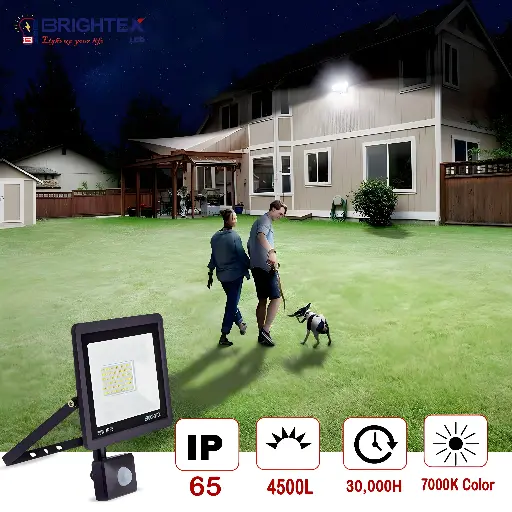[BBFL0507000200] BRIGHTEX LED FLOODLIGHT 50w with sensor 6500k