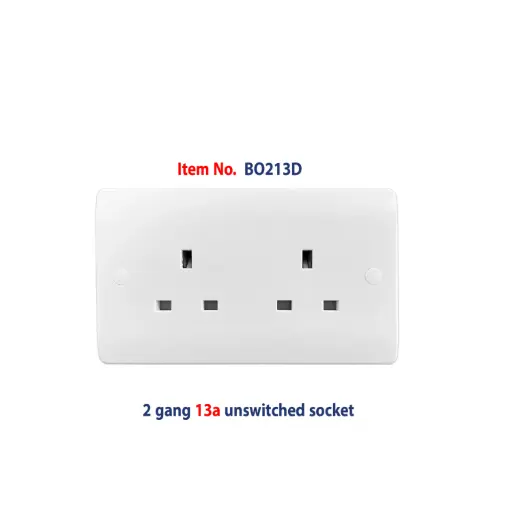 [BO213D] Brightex,2 gang 13a unswitched socket