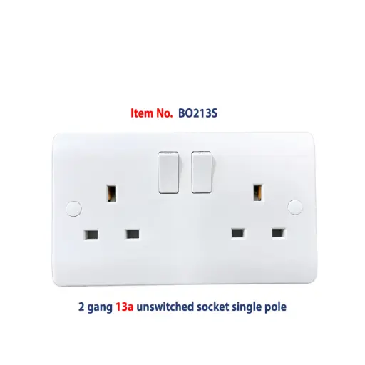 [BSO213S] Brightex,2 gang 13a switched socket single pole