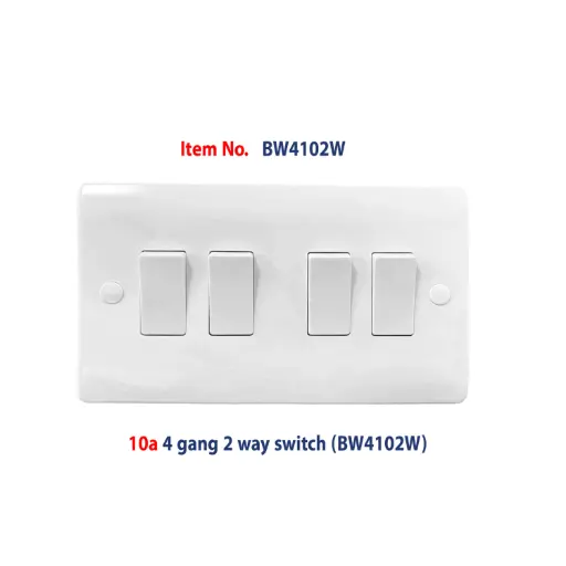 [BW4102W] Brightex,10a 4gang 2 way switch