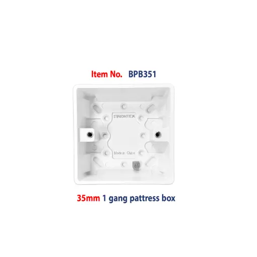 [BPB351] Brightex,35mm 1 gang pattress box
