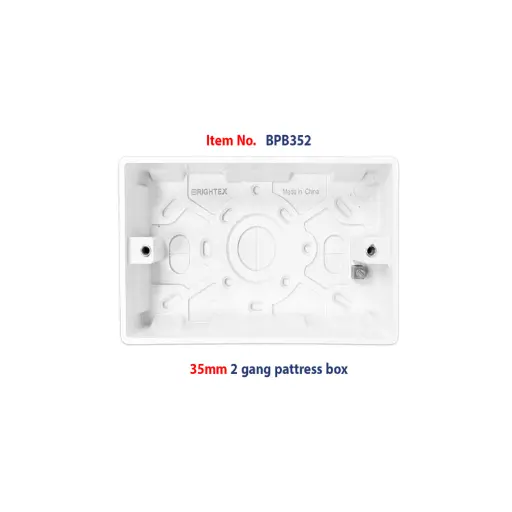 [BPB352] Brightex,35mm 2 gang pattress box