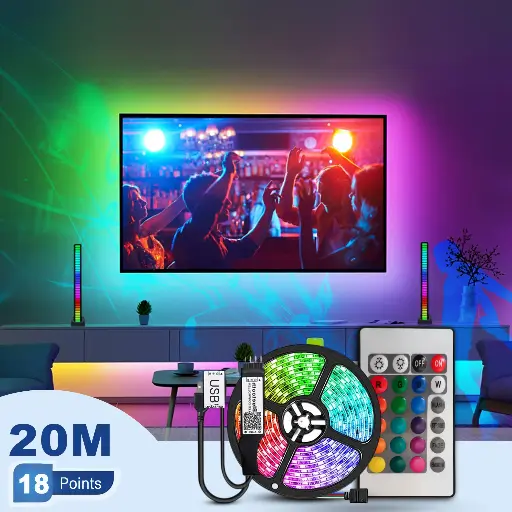[B20MRGBR] BRIGHTEX LED Strip Light 20M-IP20 Remote RGB