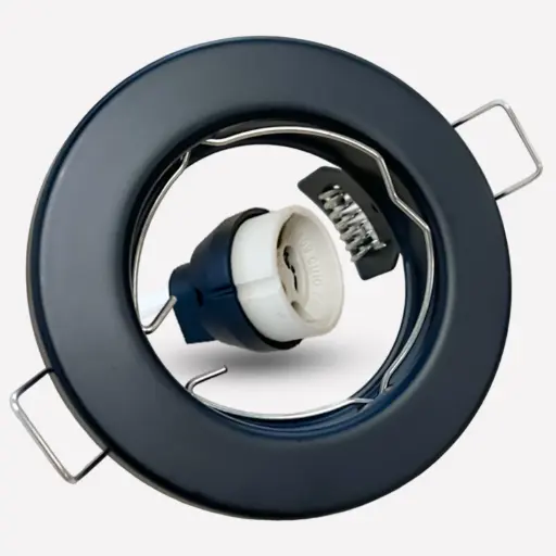 [BLGU10RID-MB] BRIGHTEX GU10 Holder downlight IP20-Ring Matt Black 