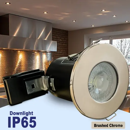 [BLGU10LOD-BC] BRIGHTEX GU10 Holder downlight IP65 Brushed Chrome