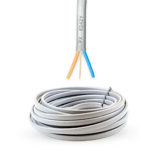[6242Y-10.0-GRY-50] 10mm x  2Cores+earth 6242Y Gray  50m